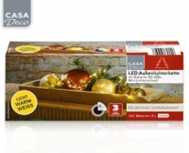 CASA Deco LED-Außenlichterkette oder Mini-Lichterschweif