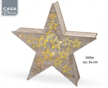 CASA Deco LED-Holzdekoration