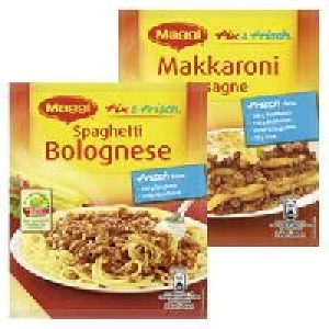 Maggi Fix f&uuml;r Bolognese oder f&uuml;r Makkaroni Lasagne