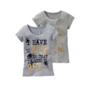 Damen-T-Shirt mit glänzendem Frontaufdruck 3.99 €