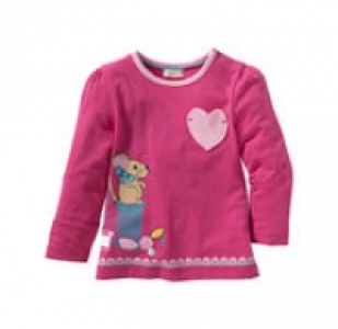 Baby-Mädchen-Shirt mit Herz-Brusttasche 3.99 €