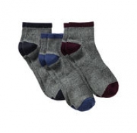 NKD  Herren-Kurzschaft-Socken mit Kontrast-Effekten, 3er Pack