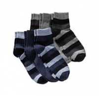 NKD  Herren-Kurzschaft-Socken mit Streifenmuster, 3er Pack