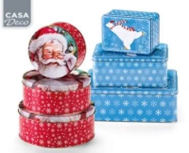 Aldi Süd  CASA Deco Weihnachtsdosen-Set, 3-teilig