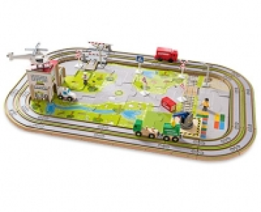 Holz-Eisenbahn oder Holz-Autobahn 19.99 €