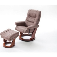 Plus Mca Furniture MCA Relaxsessel SAMONE XL Microfaser, taupe/walnuss