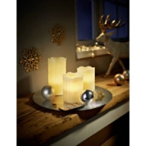 LED Echtwachskerze 3er Set