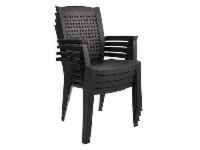 Florabest Stapelsessel anthrazit