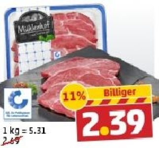 M&Uuml;HLENHOF Frische Schweine-Nackensteaks 2.39&nbsp;&euro;