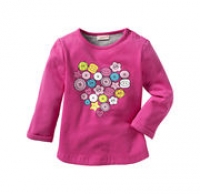 NKD  Baby-Mädchen-Sweatshirt mit Herz aus Knöpfen