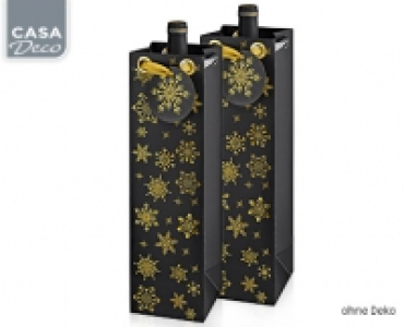 CASA Deco Flaschen-Geschenk­taschen, 2er-Set