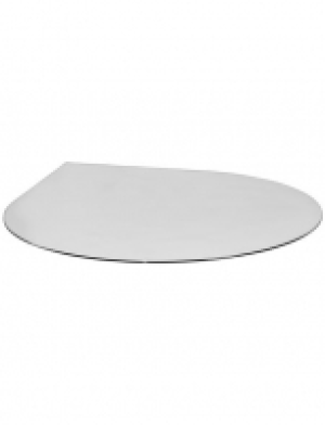 Glasbodenplatte f&uuml;r Kamin&ouml;fen, tropfenf&ouml;rmig, 120x120cm, zum Funkensch