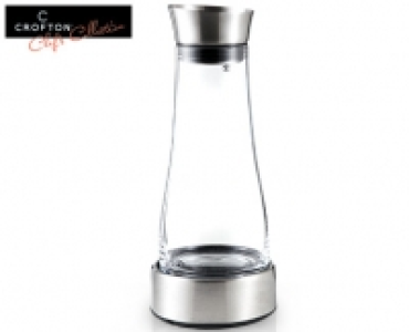 CROFTON® Chefs Collection Hochwertige Glaskaraffe mit Kühlstation