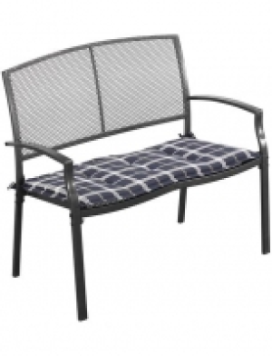 Gartenbank Toulouse, Stahl, inkl. Auflage, anthrazit