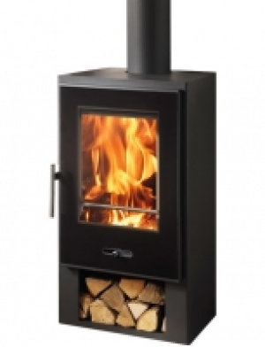 Kaminofen ANDES STAHL, Stahl, 7,4 kW, Holzfach, anthrazit