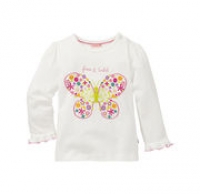 NKD  Baby-Mädchen-Shirt mit Schmetterlings-Frontaufdruck