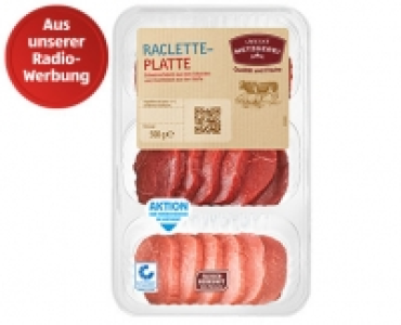 MEINE METZGEREI Raclette-Platte vom Schwein und Rind 4.59 €
