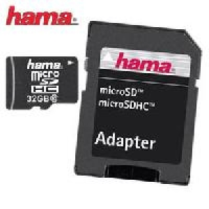 Highspeed-microSDHC-Karte 32 GB mit SDHC-Adapter 19.99&nbsp;&euro;