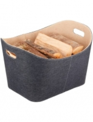 Holzkorb Filz-Holzkorb Jute, (H/B/T): ca. 35x59x48 cm