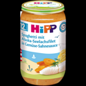 Hipp Menü Spaghetti mit Alaska-Seelachsfilet in Gemüse-Sahnesauce