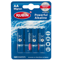 Rossmann Rubin Powerful Alkaline Batterie AA
