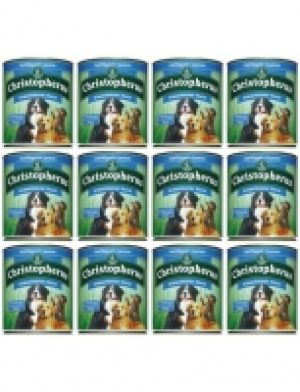 Hundenassfutter Erwachsener Hund Gefl&uuml;gel+Lamm, 12 Dosen &aacute; 400 g oder