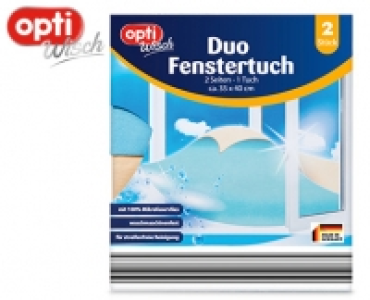 optiWisch Duo-Fenster­tuch, 2 Stück