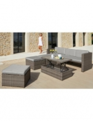 Loungeset »Lagos Premium«, 13-tlg.,3er Sofa,3 Hocker,Tisch, Polyrattan