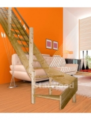 Raumspartreppe &raquo;Korfu&laquo;, offene Stufen, 1/4 links gewendelt, Holz-Edels 729.99&nbsp;&euro;