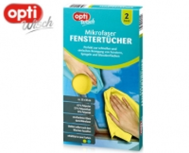 optiWisch Mikrofaser-Fenstertücher, 2 Stück 3.99 €