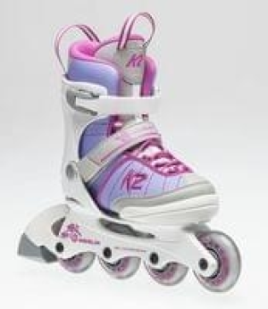 K2 Kinderinliner Merlin, Mädchen (Gr. 29 - 34), Farbe Grau/Pink