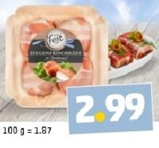 MEIN FEST Ziegenfrischkäse im Speckmantel