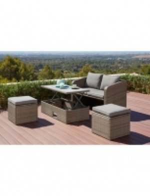Gartenm&ouml;belset &raquo;Lagos&laquo;, 10-tlg., 2er-Sofa, 2 Hocker, Tisch 111x57 cm,  399.99&nbsp;&euro;