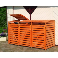 OBI Promadino Mülltonnenbox Vario III für 3 Tonnen BraunArt.Nr. 2709095