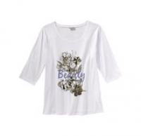 NKD  Damen-Shirt mit Blumen-Frontaufdruck, große Größen