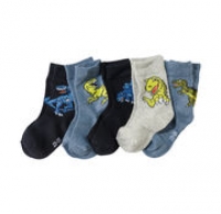 NKD  Jungen-Socken mit verschiedenen Dinosauriern, 5er Pack
