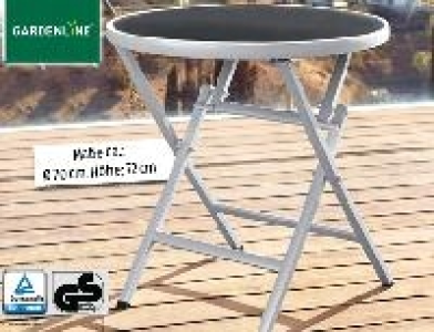 Gardenline Aluminium Klapptisch