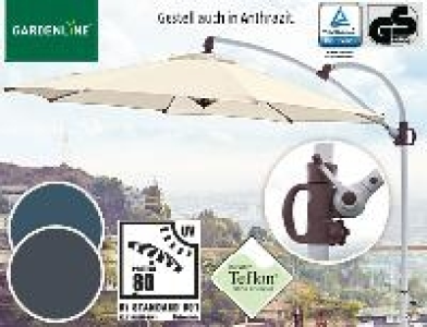 Gardenline Aluminium Ampelschirm ca. 3 m