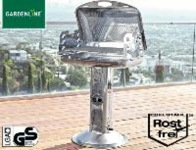 Gardenline Edelstahl Säulengrill