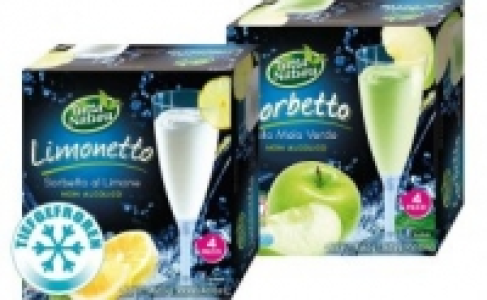 Netto  Sorbet im Sektglas