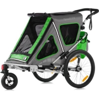 Plus  Qeridoo Speedkid2 Kinderfahrradanhänger grün 2017er Modell