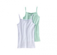 NKD  Mädchen-Unterhemd mit hübschem Ajour-Muster, 2er Pack