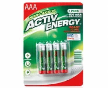 Aldi Süd  ACTIV ENERGY®NiMH-Akkus, Ready to use