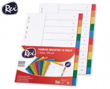Rex®Kunststoff-Register, DIN A4 1.29 €