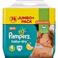 Rossmann Pampers Baby Dry Windeln Baby Dry Jumbo Plus Pack, Größe 4 Maxi