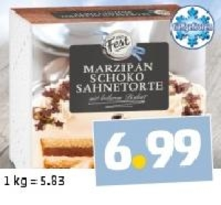 MEIN FEST Marzipan-Schoko-Sahnetorte