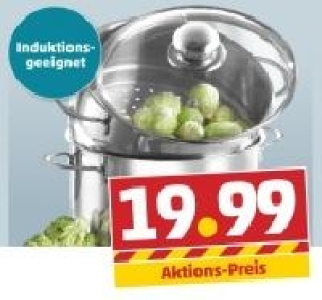 CASA LINGA Edelstahl-Topf mit D&uuml;nstaufsatz 19.99&nbsp;&euro;