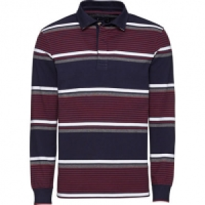 A.W. Dunmore Herren Langarm-Poloshirt, Streifen