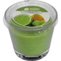 Plus  Müller Duft-Kerzen tropische Früchte Glas 80/90mm grün/lime