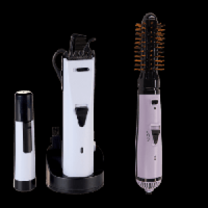 Warmluft-Curler- / Akku-Haarschneide-Set 14.99 €